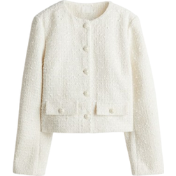 H&M Bouclé Jakke - Hvit