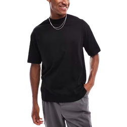 River Island sort oversized t-shirt-Black