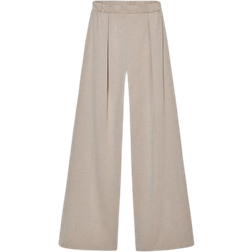 Zara Washed Effect Interlock Trousers - Sand