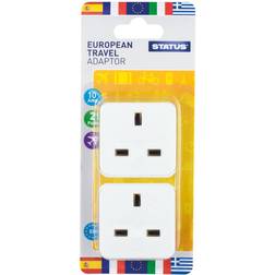 Status European Travel Adaptor 2 Pack