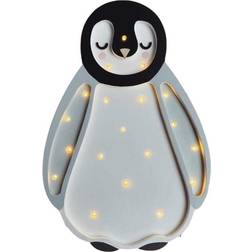Little Lights Till Barnrummet Pingvin Svart/Natur Nattlampa