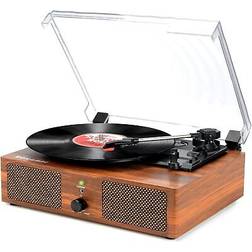 Udreamer Vinyl Record Player Turntable with Built-In Speakers