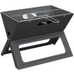vidaXL Kol BBQ Grill Hopfällbar Svart 46x30x31 cm