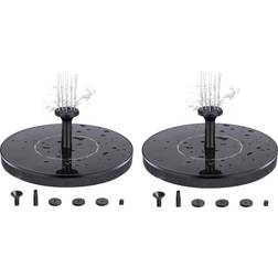 INF 2er-Pack Brunnen mit Solarzellen 13 cm