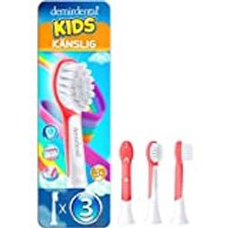 demirdental 3-Pack Kids Tandborsthuvuden Kompatibel Med Philips Sonicare Eltandborstar För Barn HX6033 HX6034 Mini Röd