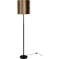 QAZQA Black with Velvet Shade Bronze 40 cm Floor Lamp