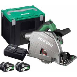Hikoki 36V MultiVolt Brushless Plunge Saw With 2x 4.0Ah/8.0Ah Batteries