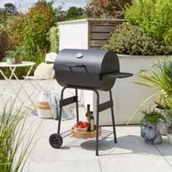 Dunelm Barrel Charcoal BBQ Black