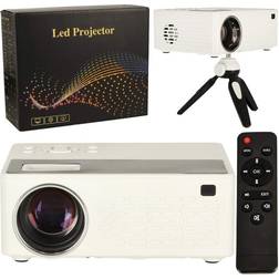 Pricenet Bärbar LED-Barnprojektor 1080p USB Vit