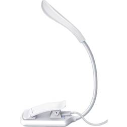 INF Läslampa LED Boklampa Med 3 Ljuslägen Uppladdningsbar - Vit Bordslampa 22cm
