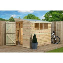 Empire Empire 3000 Pent 8 x 6 ft Tongue and Groove Wooden Pent Garden Shed (Building Area )