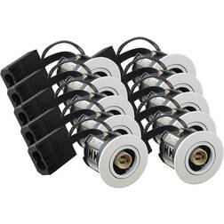 LEDlife 10 Stk Indbygningsspot Inno88 GU10 Mat Hvid IP44 Spotlight