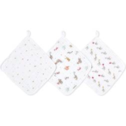 Aden + Anais Pack of 3 Essential Cotton Muslin Washcloth Elephant Circus