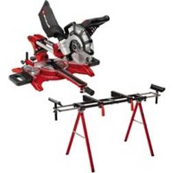 Einhell Sliding Mitre Saw Crosscut 210mm 1800W Drag Dual Bevel + 1608 Leg Stand