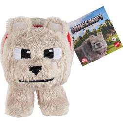 Mattel Minecraft Movie Dennis The Wolf 20cm Soft Plush Toy