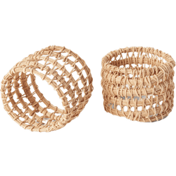 Åhléns Home i Palmfiber PAMMY 2-Pack Bordstextil Beige Servettring 2st