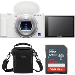 Sony ZV-1 Compact 4K HD Camera with 32GB Memory Card and Shoulder Bag