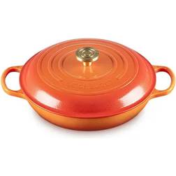 Le Creuset Signature Flamme Doree Braiser with lid