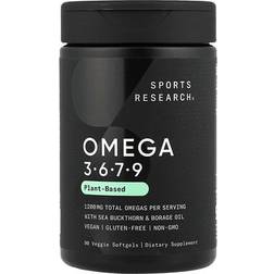 Sports Research Omega 3-6-7-9 Plant Based 90 Veggie Softgels