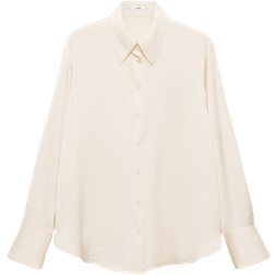 Mango Chemise Fluide Satinée - Blanc Cassé