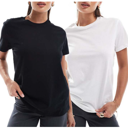 ASOS DESIGN ultimate t-shirt with crew neck in cotton blend pack SAVE in black and white MULTI