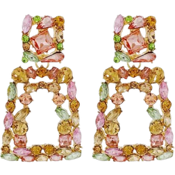 Shein Rhinestone Geometric Drop Earrings