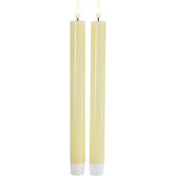 Sirius Sille LED Kronelys Batteri Gul LED-lys 25cm 2stk