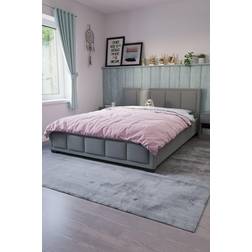 Home Discount Vanita Bed Frame Linen Fabric Storage - Light Grey - King 160x216cm
