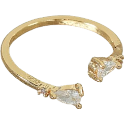 Shein Cubic Zirconia Decor Cuff Ring