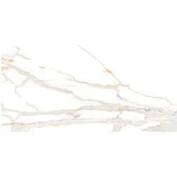 Wickes Calacatta Silk Gold Polished Porcelain Wall & Floor Tile 600 x 300mm Sample White