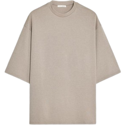 Zara Washed Effect Interlock T-shirt - Sand