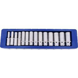 US PRO 14 Piece 3/8 6 Point Deep Metric Socket Set 8mm 21mm 1389 Socket Bit