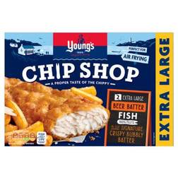 Young's Inc Chip Shop 2 Large Beer Batter Fish Fillet 300g 300g
