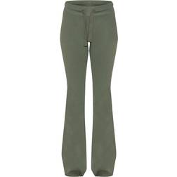 PrettyLittleThing Low Rise Skinny Flare Pants - Sea Green