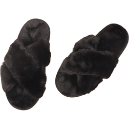 Shein Womens Plush Cross Band Warm And Lightweight House Slippers For Autumn And Winter