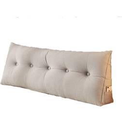 Lark Manor Gavriela Blend Headboard Wedge Reading Throw Pillow Gray Complete Decoration Pillows Gray (20.1x150.1cm)
