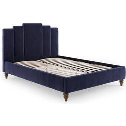 Dunelm Rene Bed Frame Velvet Navy 161.5x216cm