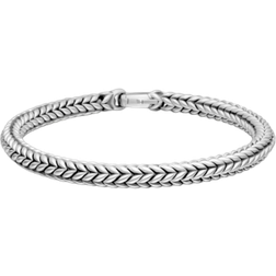 David Yurman Men's 6mm Chevron Bead Bracelet, M-L
