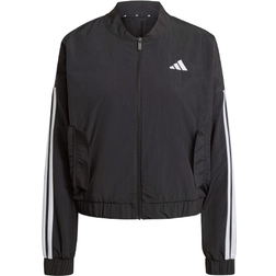 adidas Essentials 3-Stripes Woven Bomber Jacket - Black