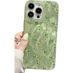 Shein Feather Material Leaf Pattern Phone Case Compatible With IPhone ProMax