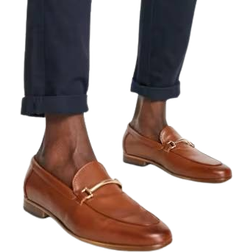 ASOS DESIGN Gyldenbrune loafers med spænder imiteret læder