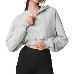 Alo Sweet Escape Zip Up Hoodie - Athletic Heather Grey