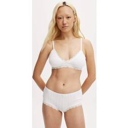 Cotton On Lace Triangle Padded Bralette - White