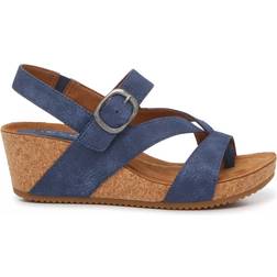 Eurosoft Evelyn Wedge Sandal Women's Blue Sandals Slingback