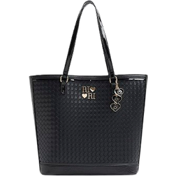 River Island Faux Leather Weave Shoulder Bag - Black