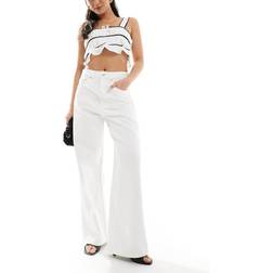 Stradivarius D88 Baggy Wide-Leg Jeans - Ecru