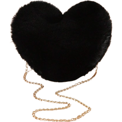 Shein Girls Heart Design Flannelette Zipper Cute Novelty Bag