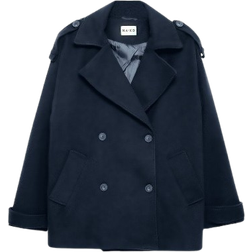 NA-KD Short Coat - Blå