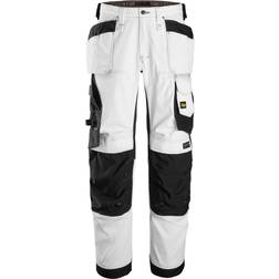 Snickers Workwear 6251 Stretch Loose Fit Holster Pockets Work Trousers - White\Black