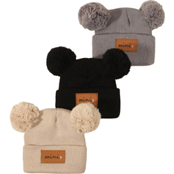 Shein pcs Y Unisex Black Beanie Hat For Toddler Kids Baby Yk Style Newborn Knitted Hat For Outdoor Warm Winter Cap Suitable For Daily Commute